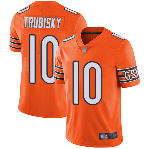 Chicago Bears Limited Orange Men Mitchell Trubisky Alternate Jersey NFL Football #10 Vapor Untouchable